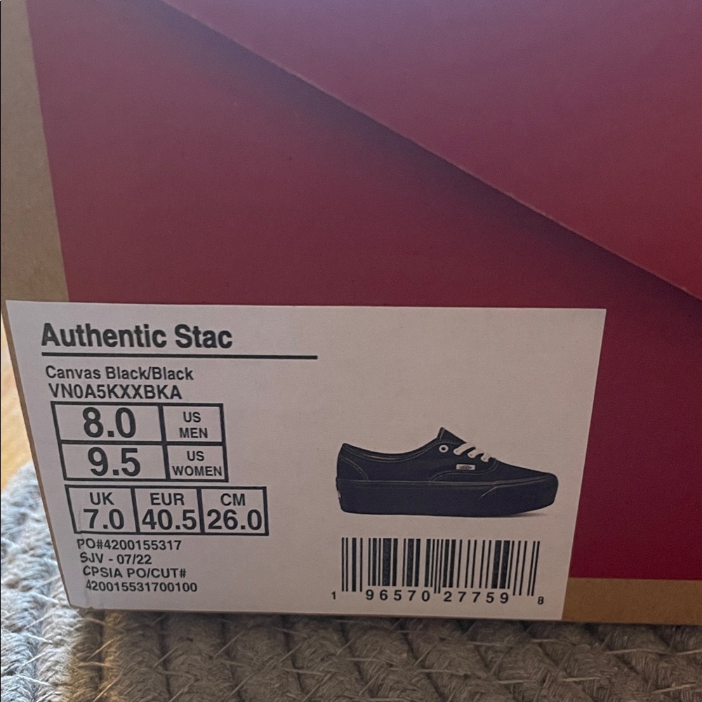 Vans Black Canvas Sneakers